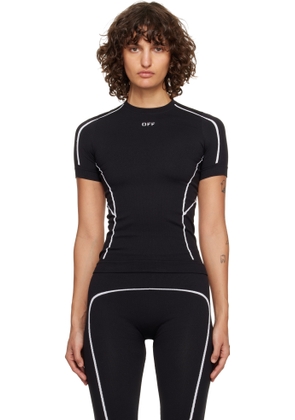 Off-White Black Off Stamp Seamless Short Sleeve Sport Top