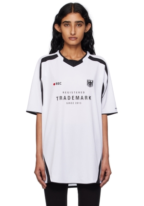 VETEMENTS White 'Trademark' Football Jersey