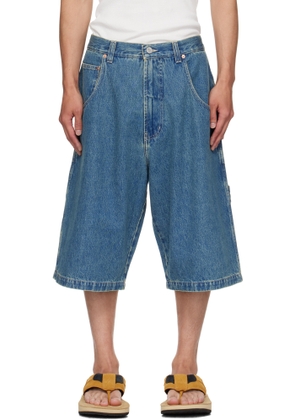 VETEMENTS Blue Hip-Hop Denim Shorts