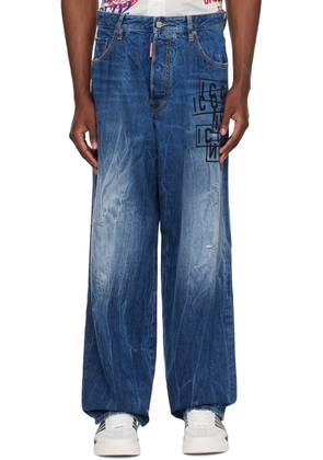 Dsquared2 Blue Icon Stamps Eros Jeans