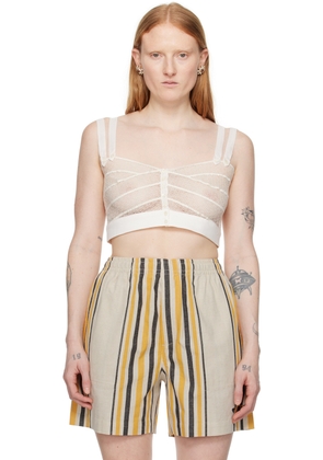 Bode Off-White Duet Tank Top