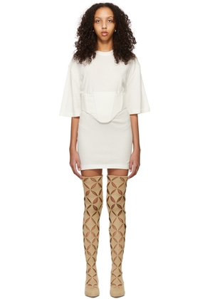 Dion Lee White Undercorset Mini Dress