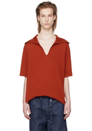 T/SEHNE SSENSE Exclusive Orange Open-Seam Polo