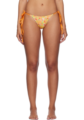 Frankies Bikinis Orange Divine Floral Skimpy Bikini Bottom