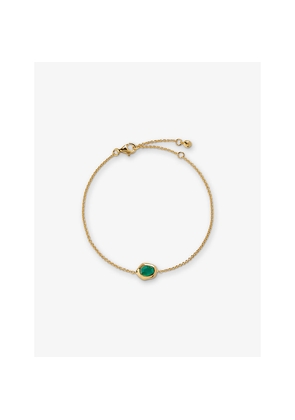 Womens Monica Vinader Odyssey Onyx and 18ct Yellow-Gold Vermeil Chain Bracelet