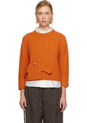 Sandy Liang Orange Carlow Sweater