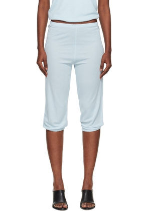 BAMBOU ROGER KWONG Blue Double Face Crêpe Jersey Dance Corsaire Lounge Pants