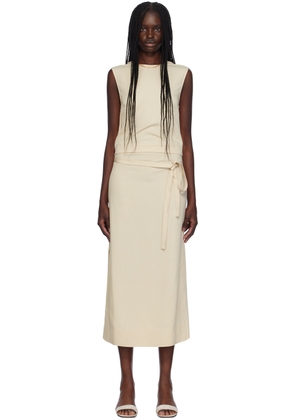 TOTEME Off-White Fluid Tie-Waist Maxi Dress