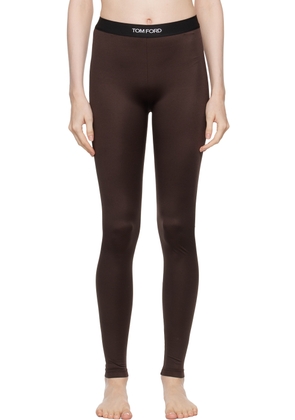 TOM FORD Brown Jersey Signature Leggings