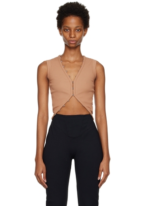 Dion Lee Tan Hook & Eye Tank Top
