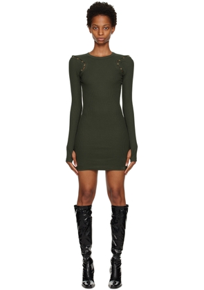 Dion Lee Khaki Hook & Eye Minidress