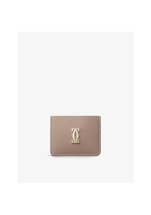 Womens C De Cartier Leather Card Holder