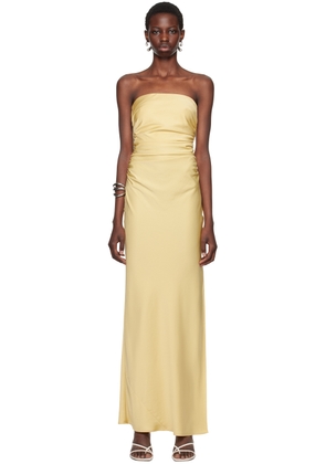 BEC + BRIDGE Yellow Eternity Strapless Maxi Dress