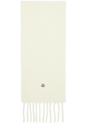 Moncler Off-White Fringed Scarf
