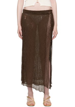 Gimaguas Brown Elena Midi Skirt