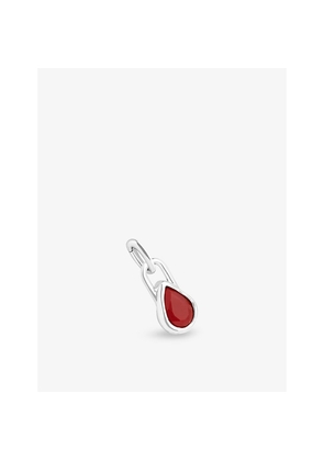 Womens Astrid & Miyu Chalcedony July Birthstone Rhodium-Plated Sterling Silver Clip Charm
