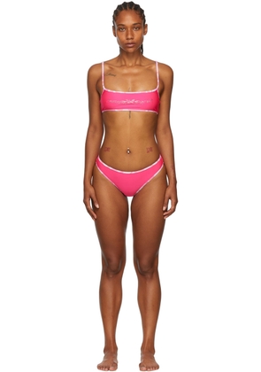 Collina Strada SSENSE Exclusive Pink Recycled Polyester Bikini
