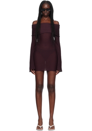 Aya Muse Burgundy Sava Minidress