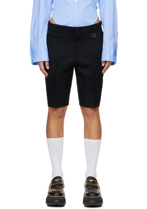 WOOYOUNGMI Black Creased Shorts