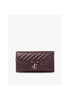 Womens Jimmy Choo Curve Quilted Leather Wallet-On-Chain