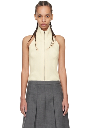 Fax Copy Express Off-White Open Back Sweater