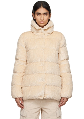Moncler Yellow Cochevisse Corduroy Short Down Jacket