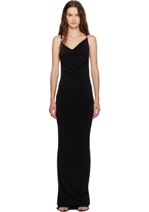 Coperni Black Logo Maxi Dress