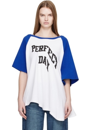 UNDERCOVER White & Blue UC1E8805-2 'Perfect Day' T-shirt