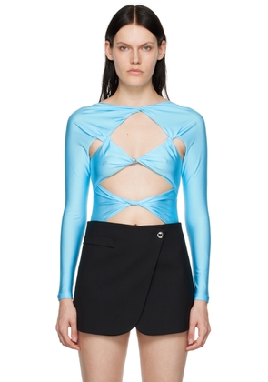 Coperni Blue Cutout Bodysuit