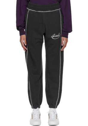 Awake NY Black Cotton Lounge Pants