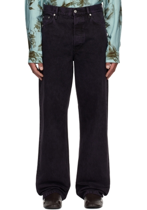 Dries Van Noten Purple Loose Fit Jeans