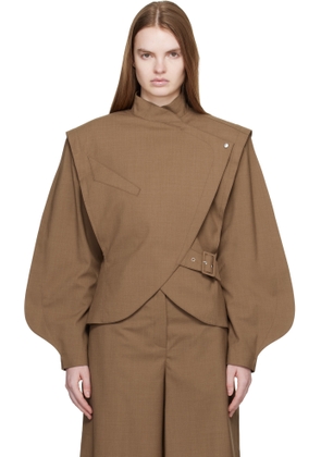 Mugler Brown Super Fine Mela Jacket