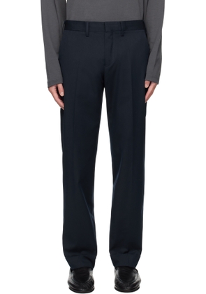 Dries Van Noten Navy Button Tab Trousers