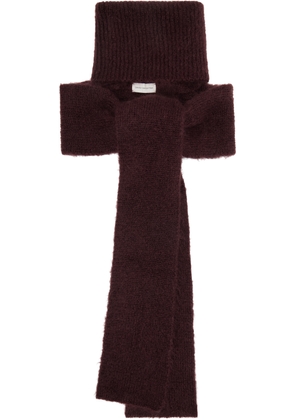 Dries Van Noten Burgundy Techno Scarf