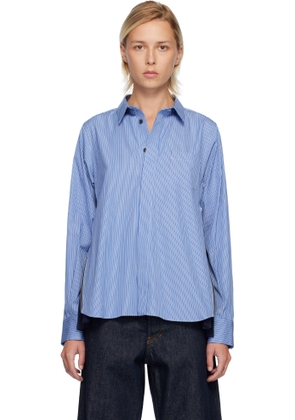sacai Blue Poplin & Chiffon Shirt
