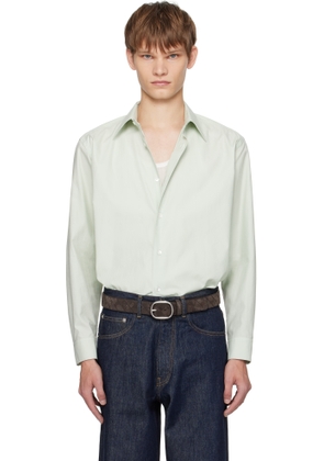 AURALEE Green Washed Finx Twill Shirt