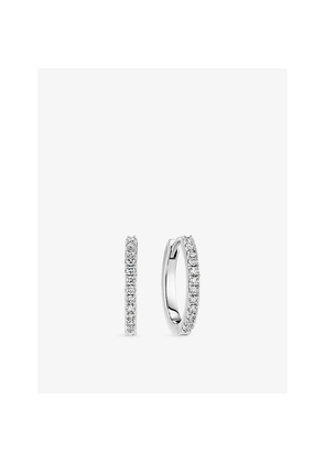 Womens Sif Jakobs Alba 14ct White-Gold and 0.24ct Lab-Grown Diamond Hoop Earrings