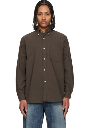 nanamica Brown Button Down Wind Shirt