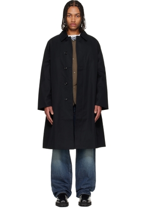 nanamica Black 2L Cotton GORE-TEX Balmacaan Coat