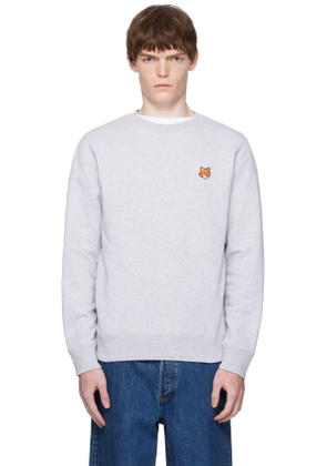 Maison Kitsuné Gray Fox Head Patch Regular Sweatshirt