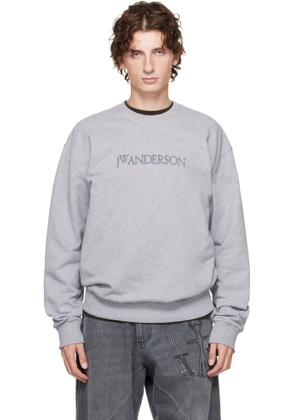 JW Anderson Gray Logo Embroidery Sweatshirt