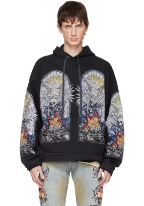 Who Decides War Black Skull Hoodie
