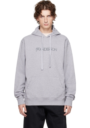 JW Anderson Gray Logo Embroidery Hoodie