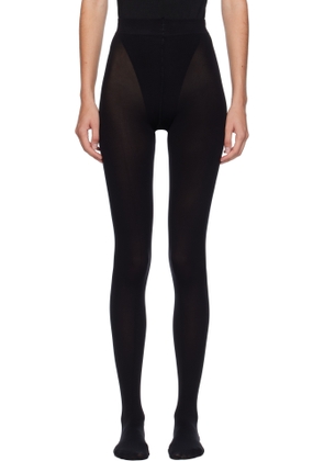 ALAÏA Black Integrated Feet Tights