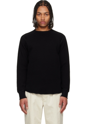 nanamica Black Crew Neck Thermal Sweatshirt