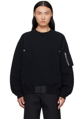 sacai Black Sponge Sweat Sweater