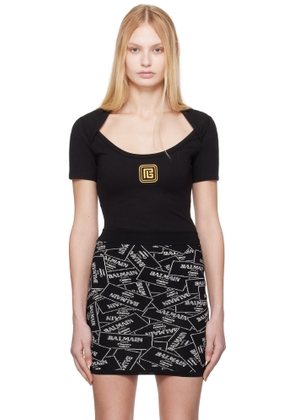 Balmain Black Encolure Ronde T-shirt