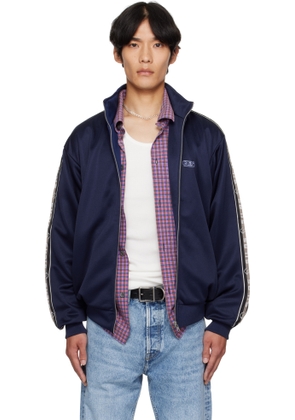 Silas Navy Logo Track Jacket