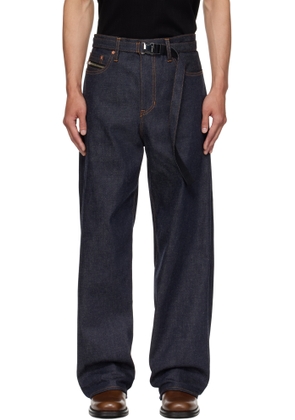 sacai Navy Belted Jeans