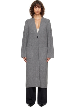 Loulou de Saison Gray Smet Yak Blend Maxi Cardigan